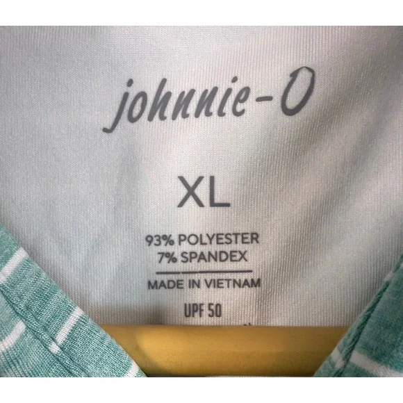 Johnnie-O Striped Green/Red Golf Polos Sea Island Logo Set of 2 Casual Sz XL - Picture 12 of 13